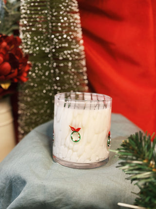 Mistletoe Wreath Icon Candle