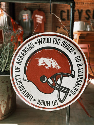 Arkansas Wreath/Helmet Burlee