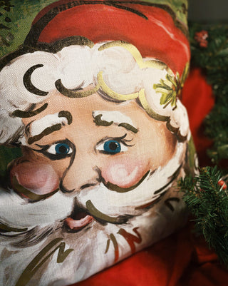 Classic Golden Santa Pillow