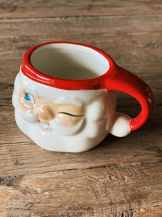 Winking Santa Mug