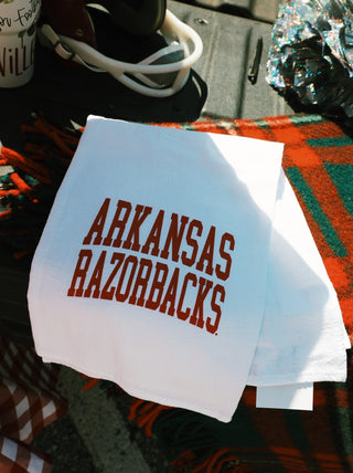 Arkansas Razorbacks Logo Tea Towel