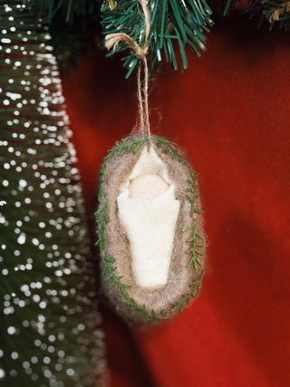 Wool Felt Baby Jesus Ornament