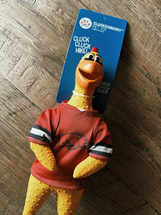 Arkansas Razorbacks Rubber Chicken Pet Toy