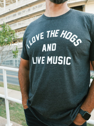 I Love The Hogs And Live Music T-Shirt