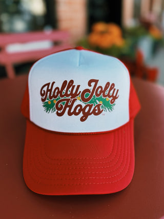 Holly Jolly Hogs Trucker Hat
