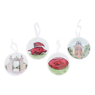 Arkansas Ornament Set/4
