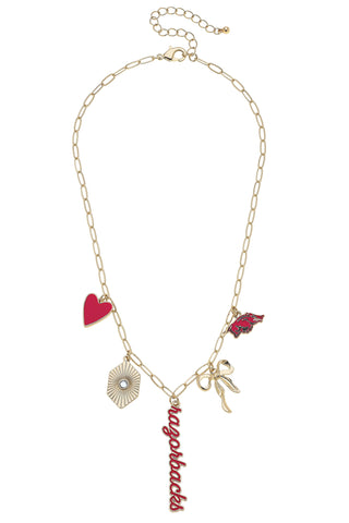 Arkansas Razorbacks Charm Collector Necklace