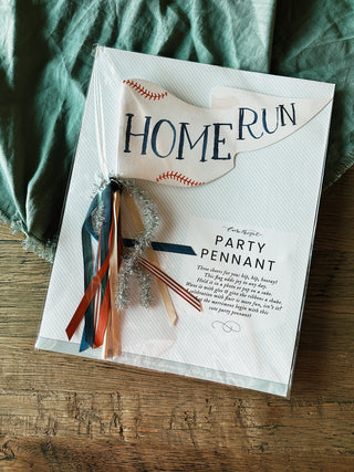 Home Run Baseball Party Pennant
