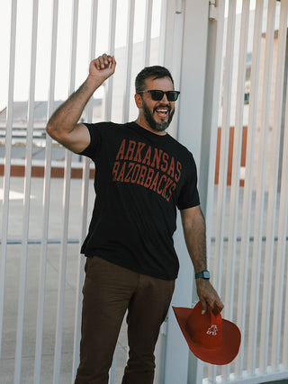 Arkansas Razorbacks Logo T-Shirt- Black
