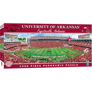 Masterpieces Puzzles - Arkansas Razorbacks NCAA 1000pc Panoramic Jigsaw Puzzle