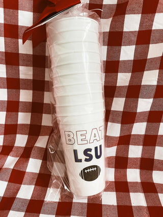 Beat LSU Stadium Cups