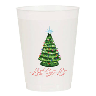 Lets Get Lit Watercolor Reusable Cups