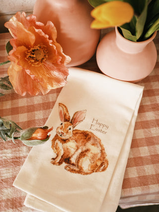 Easter Bunny Fluffy Tea Towel