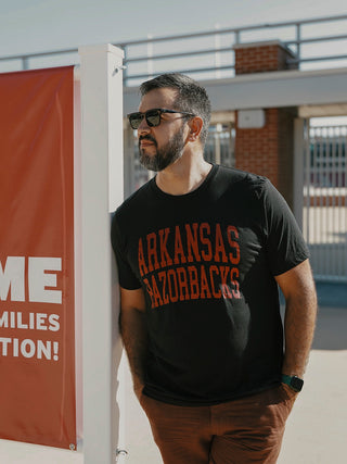 Arkansas Razorbacks Logo T-Shirt- Black