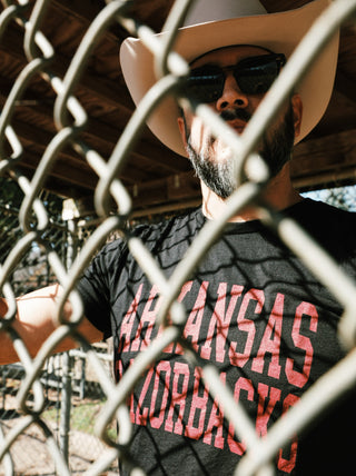 Arkansas Razorbacks Logo T-Shirt- Black