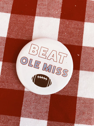 Beat Ole Miss Football Button