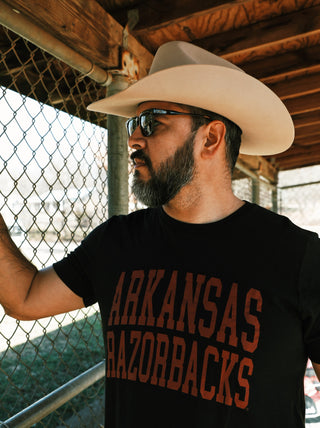 Arkansas Razorbacks Logo T-Shirt- Black