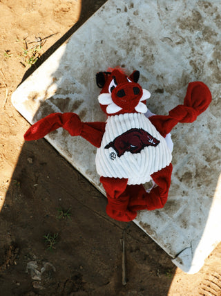 Arkansas Tusk the Razorback Knottie™ Dog Toy - Small