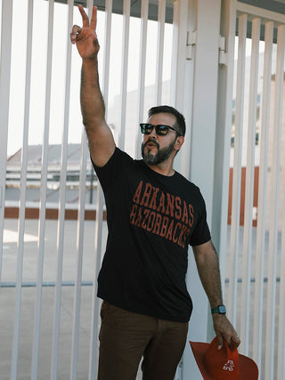 Arkansas Razorbacks Logo T-Shirt- Black