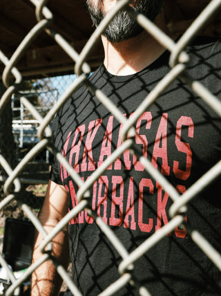 Arkansas Razorbacks Logo T-Shirt- Black