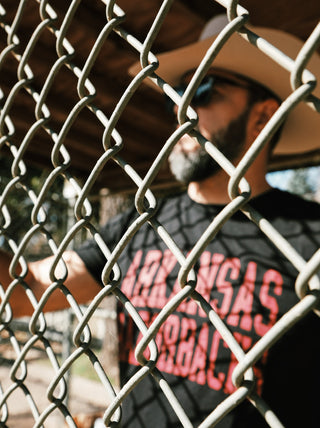 Arkansas Razorbacks Logo T-Shirt- Black