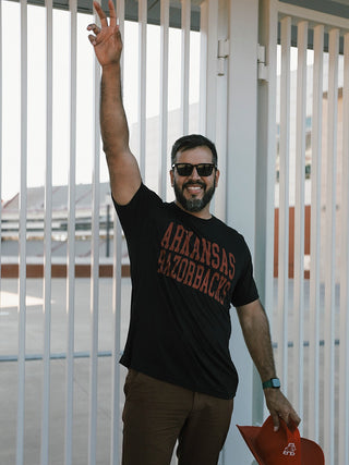 Arkansas Razorbacks Logo T-Shirt- Black