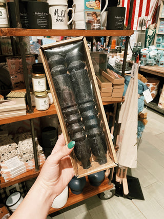 Totem Taper Candles - Black