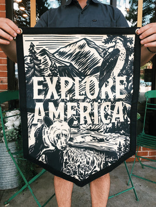 Oxford Pennant: Explore America Camp Flag