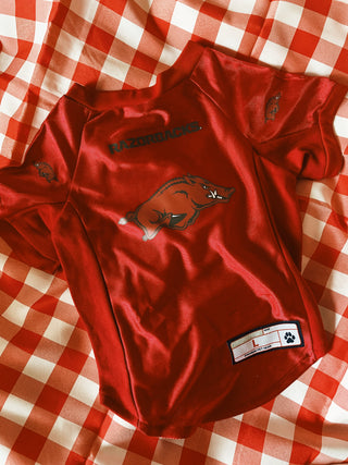 Arkansas Razorbacks Pet Stretch Jersey- Red