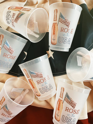 Rose in the USA Reusable Cups