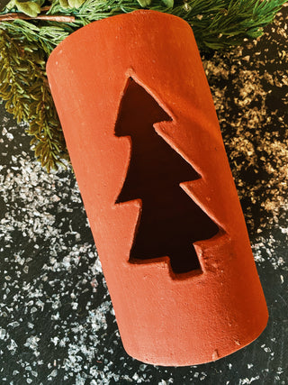 Clay Christmas Tree Lantern (PICKUP ONLY)