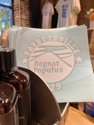 Fayetteville Motto Window Decal