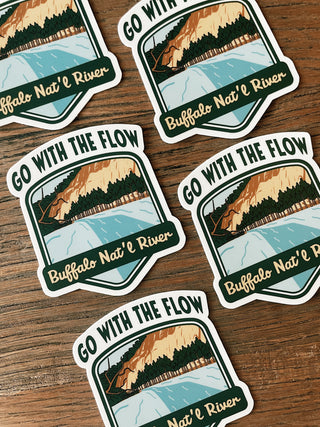 Go With The Flow Buffalo River Sticker