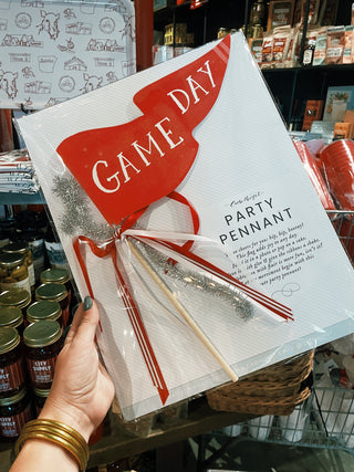 Red Game Day Party Pennant