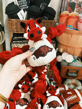 Arkansas Tusk the Razorback Knottie™ Dog Toy - Small