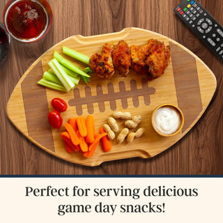 Totally Bamboo - Flip, Serve & Store® Football Charcuterie Board with Lid