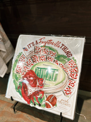 It's a Fayetteville Thing Stadium Razorback Posh Die-Cut Placemat