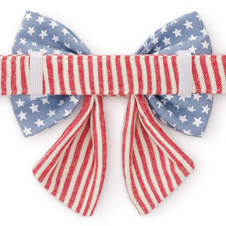 The Foggy Dog - Stars and Stripes Summer Lady Dog Bow