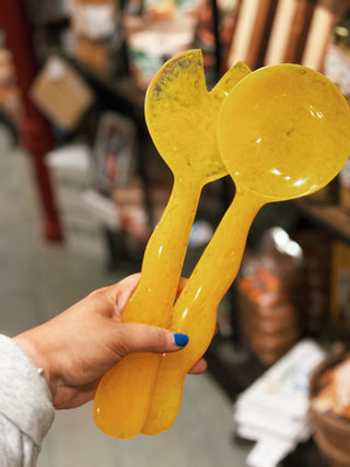 Resin Salad Server- Mustard (Set of 2)