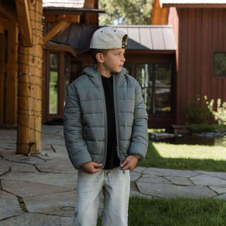 Burlebo: Youth Mountain Fleece- Hoodie Jacket- Classic Deer Camo