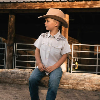 Burlebo: Youth Performance Western Shirt - Bird SZN