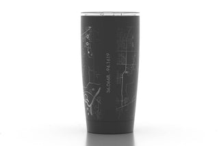 Fayetteville, AR Map Insulated Tumbler- Black