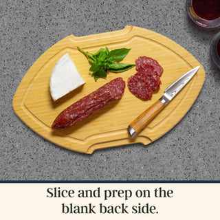 Totally Bamboo - Flip, Serve & Store® Football Charcuterie Board with Lid