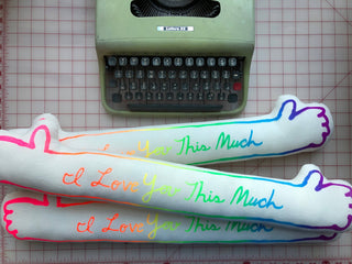 I Love You This Much - Pillow: Red