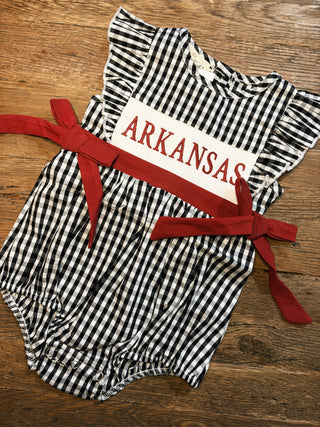 Arkansas Smocked Gingham Bubble