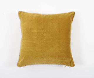 Velvet Linen Stripe Pillow: YELLOW