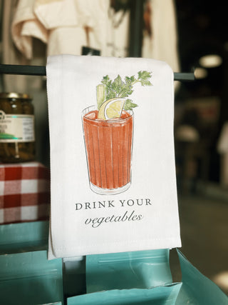 Drink Your Vegetables Bloody Mary Tea Towel