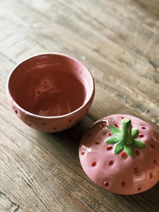 Strawberry Jar w/ Lid