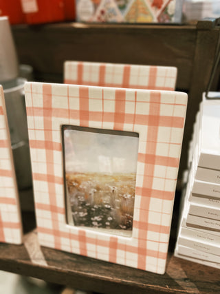 Large Plaid Picture Frame