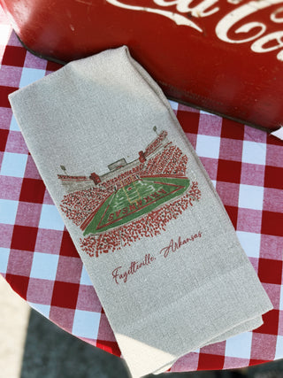 University of Arkansas Football Stadium: Natural Guest Towel
